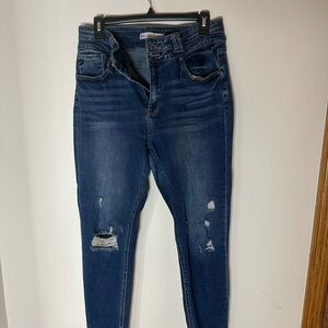 KanCan Dark Blue Distressed Skinny Jeans